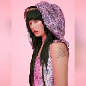 Are We Human Hooded corset top